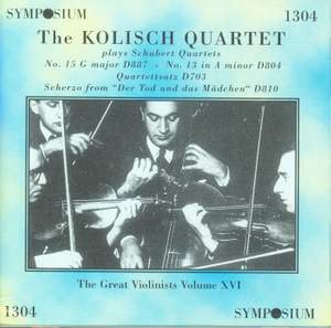 The Kolisch Quartet plays Schubert Quartets
