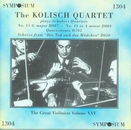 The Kolisch Quartet plays Schubert Quartets