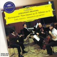 Brahms: Piano Quartet No. 1 & Ballades