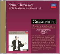 Shura Cherkassky - 80th Birthday Recital from Carnegie Hall