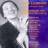 Lotte Lehmann - The Complete 1941 Radio Recital Cycle