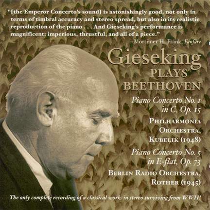 Gieseking plays Beethoven