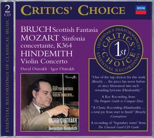 Bruch: Scottish Fantasy, Mozart: Sinfonia Concertante, Hindemith: Violin Concerto