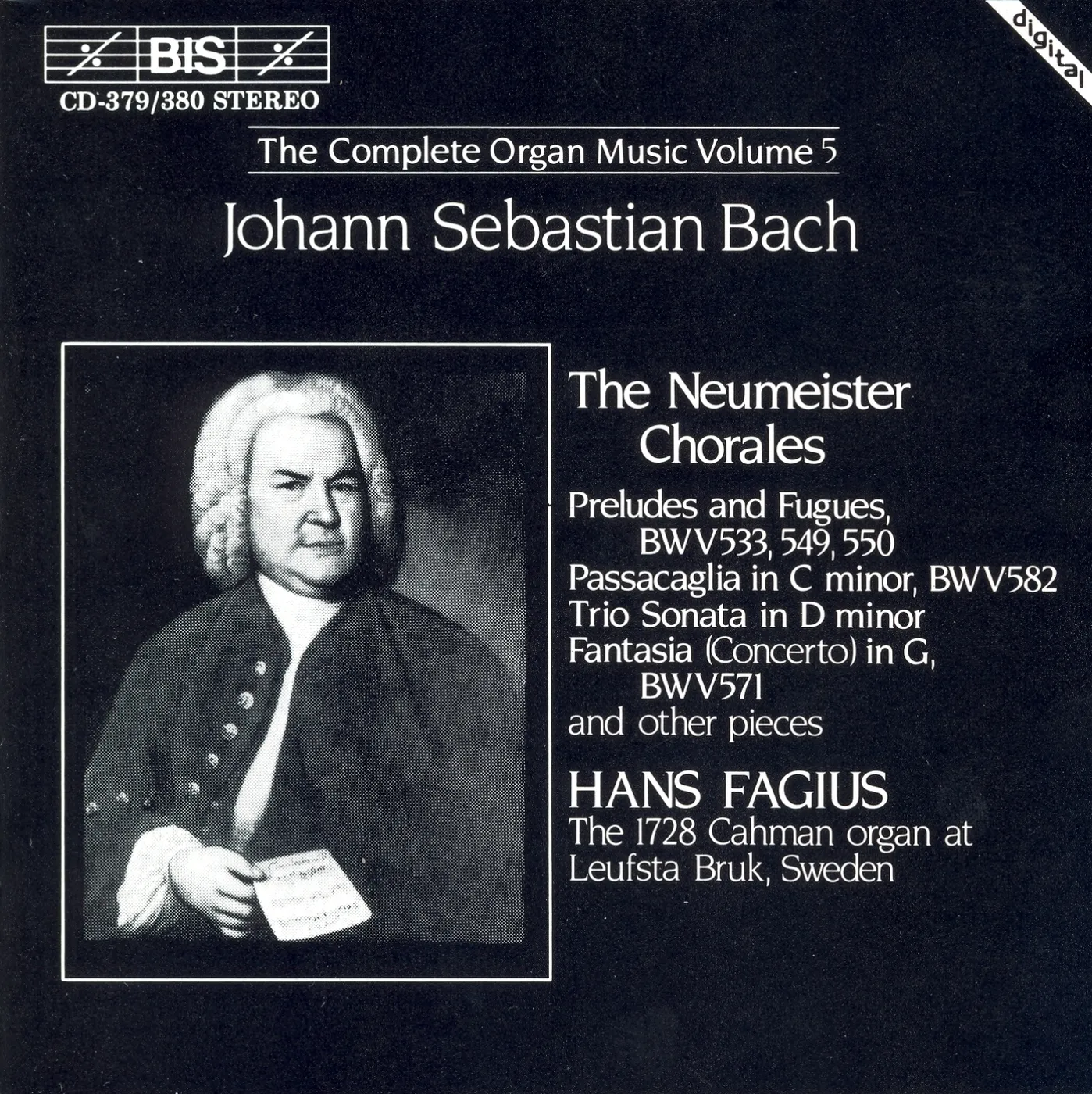 Bach - The Neumeister Chorales - Prelude And Fugues, Hans Fagius. 1988 Sweden BIS – BIS-CD-379/380 Bach - The Neumeister Chorales - Prelude And Fugues, Hans Fagius. 1988 Sweden BIS – BIS-CD-379/380