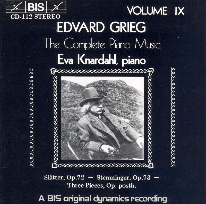 Grieg - The Complete Piano Music, Volume 1 - BIS: BISCD104 - CD