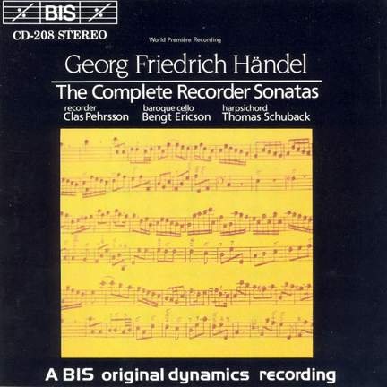 Handel - Complete Recorder Sonatas