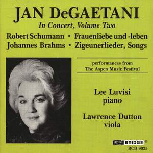Jan DeGaetani in Concert, Vol. 2