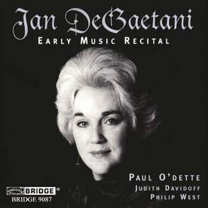 Jan DeGaetani - Early Music Recital