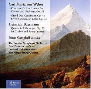 Weber: Clarinet Concerto No.1 & Baermann: Quintet for clarinet & string quartet