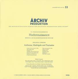 Gibbons: Anthems, Madrigals & Fantasies & Morley: Madrigals