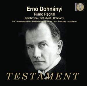 Ernö Dohnányi: Piano Recital