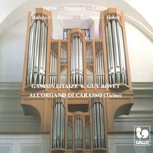 Gaston Litaize & Guy Bovet play the organ of Carasso, Ticino