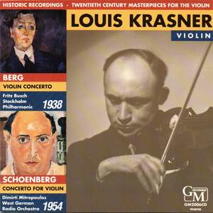 Twentieth Century Masterpieces for the Violin: Works by Berg & Schoenberg (Live)