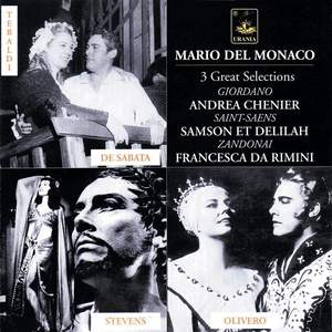 Mario Del Monaco: Selections of Giordano, Saint-Saëns, Riccardo Zandonai