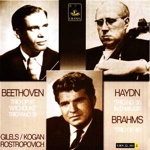 Beethoven: Trio Op. 97 - Haydn: Trio No. 30 - Brahms: Trio Op. 40