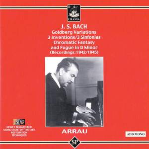 Bach: Goldberg Vatiations, 3 Inventions, 3 Sinfonias, Chromatic Fantasy and Fugue in D Minor
