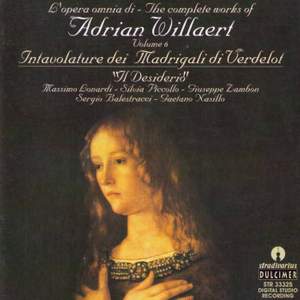 Adrian Willaert: Intavolature dei madrigali da Verdelot