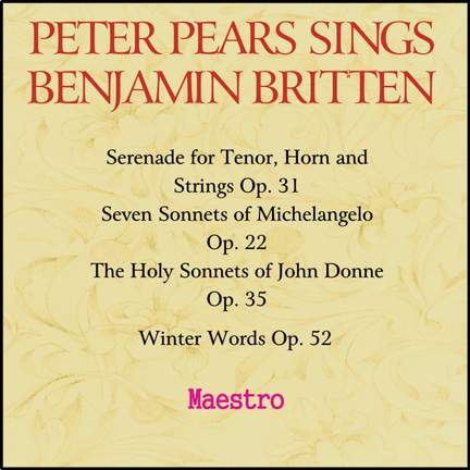 Peter Pears sings Benjamin Britten