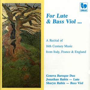 A Baroque Recital of 16th Century Music from Italy, France & England