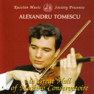 Alexandru Tomescu in Great Hall of Moscow Conservatoire