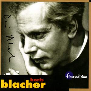 Boris Blacher: Orchestral Variations on a Theme by Paganini, Orchestral Ornament Op. 44, Studie im Pianissimo Op. 45 & Orchester Fantasie