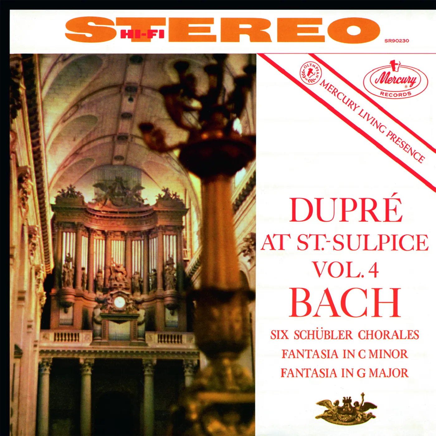 米LP マルセル・デュプレ Marcel Dupre At Saint-sulpice Volume 4 SR90230 MERCURY LIVING PRESENCE /00260 Marcel Dupre Bach Saint Sulpice Vol. 4 SR90230 Mercury