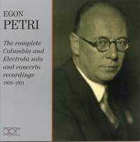 Egon Petri: The Columbia & Electrola recordings 1928-1951