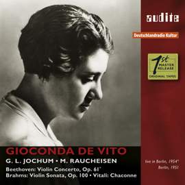 Gioconda de Vito: Beethoven, Brahms & Vitali