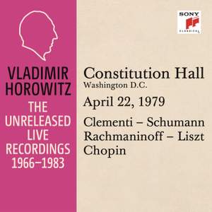 Vladimir Horowitz in Recital at Constitution Hall