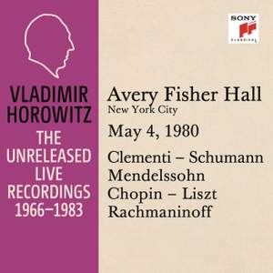 Vladimir Horowitz in Recital at Avery Fischer Hall, New York City, May 4, 1980