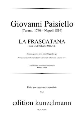Paisiello, Giovanni: La Frascatana
