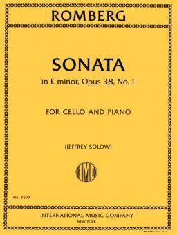 Romberg, B: Sonata E minor op. 38, 1