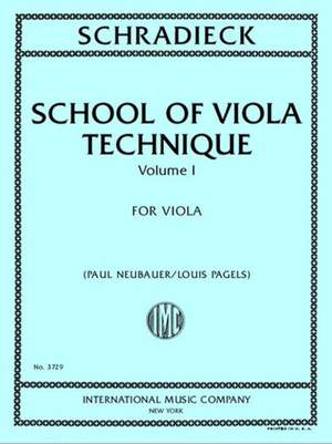 Schradieck, H: School of Viola Technique Volume 1 Vol. 1