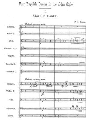 Cowen, Frederic: Four English Dances in the Olden Style for orchestra