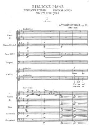 Dvorák, Antonín: Biblical Songs Op. 99 for voice and orchestra