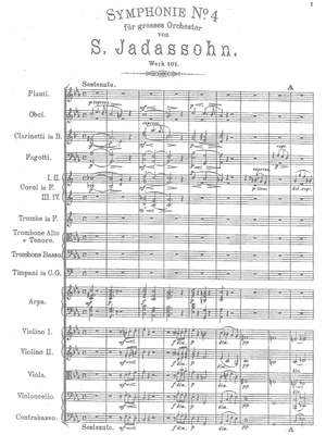 Jadassohn, Salomon: Symphony No.4 in C minor Op 101
