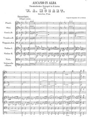 Mozart, Wolfgang Amadeus: Ascanio in Alba (with Italian libretto)