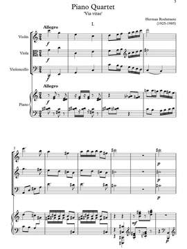 Roelstraete, Herman: Pianokwartet Via vitae, op. 99