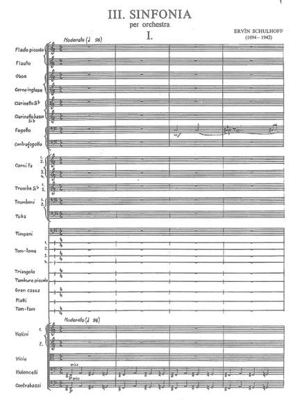 Schulhoff, Erwin: Symphony No. 3 in C