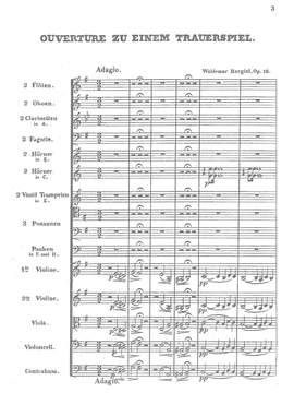 Bargiel, Woldemar: Overture for a Tragedy, Op. 18 for orchestra