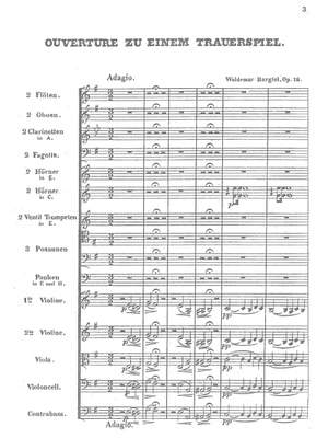 Bargiel, Woldemar: Overture for a Tragedy, Op. 18 for orchestra