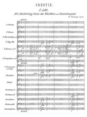 Schillings, Max von: Orestie op.12