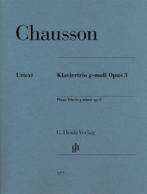 Chausson, E: Klaviertrio g-moll op. 3