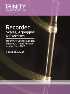 Trinity: Recorder Scales Initial-Grade8 from 2017