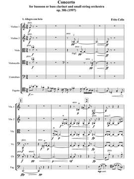 Celis, Frits: Concerto for bassoon and orchestra