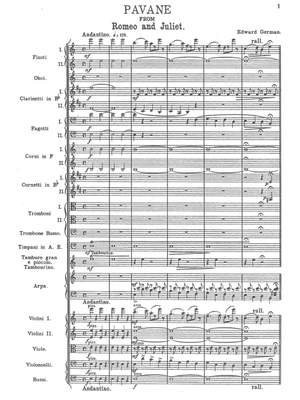 German, Edward: Pavane from Romeo & Juliet for orchestra