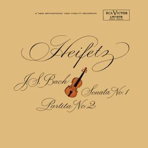 Bach: Sonata No. 1 & Partita No. 2 for solo violin