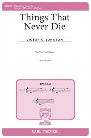 Victor C. Johnson: Things that Never Die