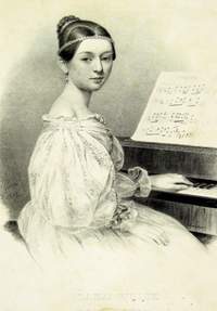 Clara Wieck am Flügel