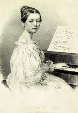 Clara Wieck am Flügel